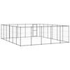 VidaXL Chenil d'extérieur pour chiens Acier 36,3 m²