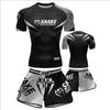 MMA Training Set Mens Short Sleeve Shorts Sanda Boxing Muay Thai Combat Sports Gym Workout