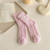 Bowknot Middle Tube Socks Thicken Floor Socks Cute Women's Socks  Winter