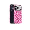 Independent station hot-selling Spice Girl wind powder leopard print mobile phone case iphone16 anti-drop two-in-one film case apple 17pm