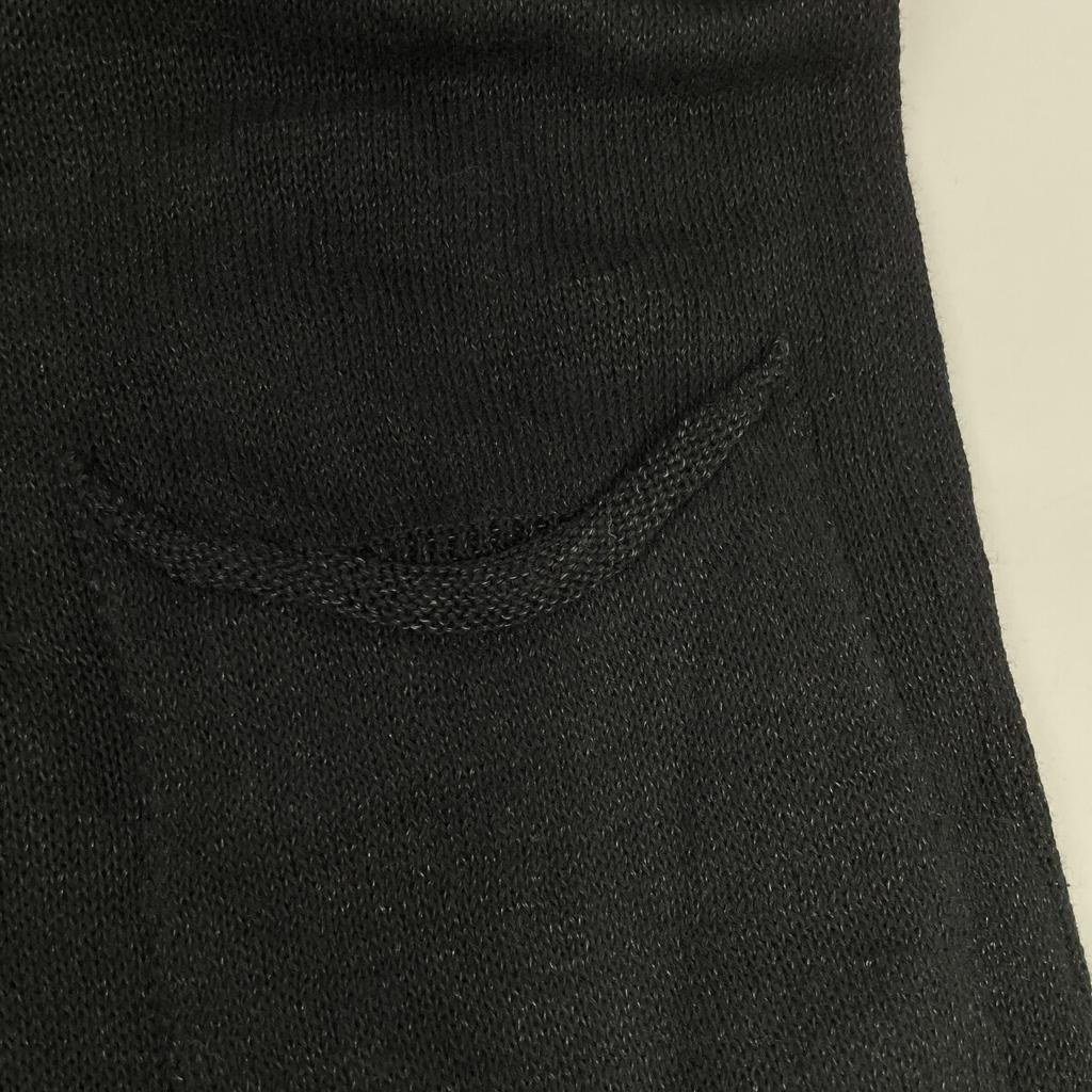 Yohji Yamamoto POUR HOMME HD-K91-380 Black Cotton Linen Blend High Neck Knit Cardigan tops 3 blackUsed