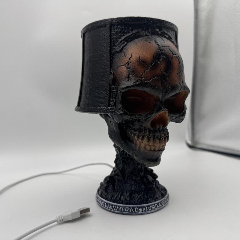 Gothic Lamp Halloween Skull Decor Desk Lamp Skeleton Halloween Decorations Ambient Lighting Night Light Desktop Accessories For