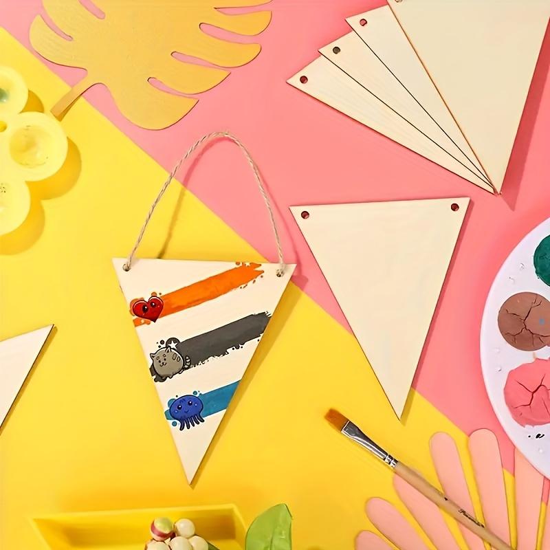 DIY Wooden Pennants Unfinished for Crafts Weddings Birthdays Seasonal Holidays Christmas Halloween New Year