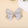 New twisted pleated cold style irregular petal earrings with exaggerated high-end design and butterfly stud earrings