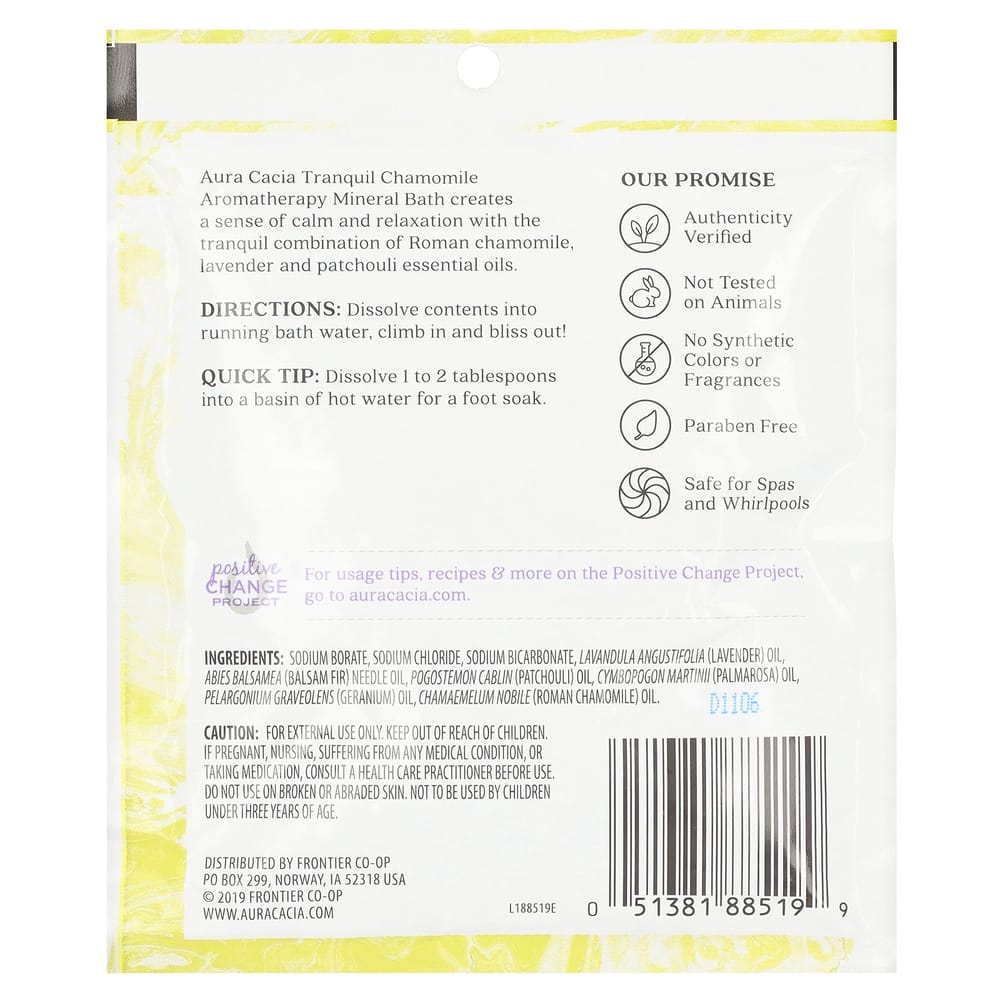 Aura Cacia Aromatherapy Mineral Bath, Chamomile 70.9g (2.5oz)