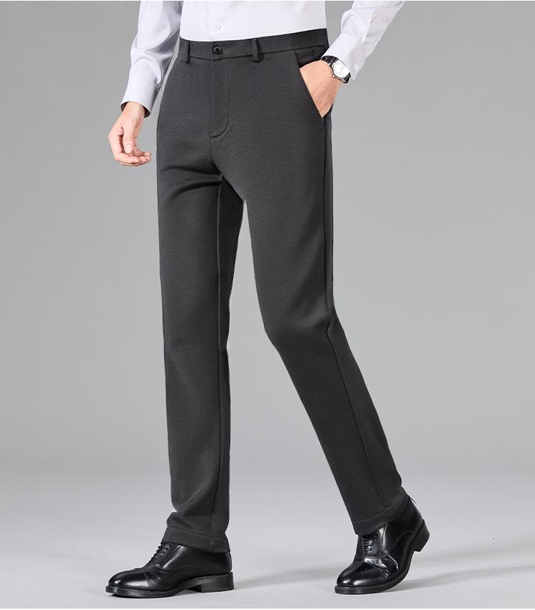 Far infrared heating up: New autumn and winter business casual straight leg solid color men's casual pants for men