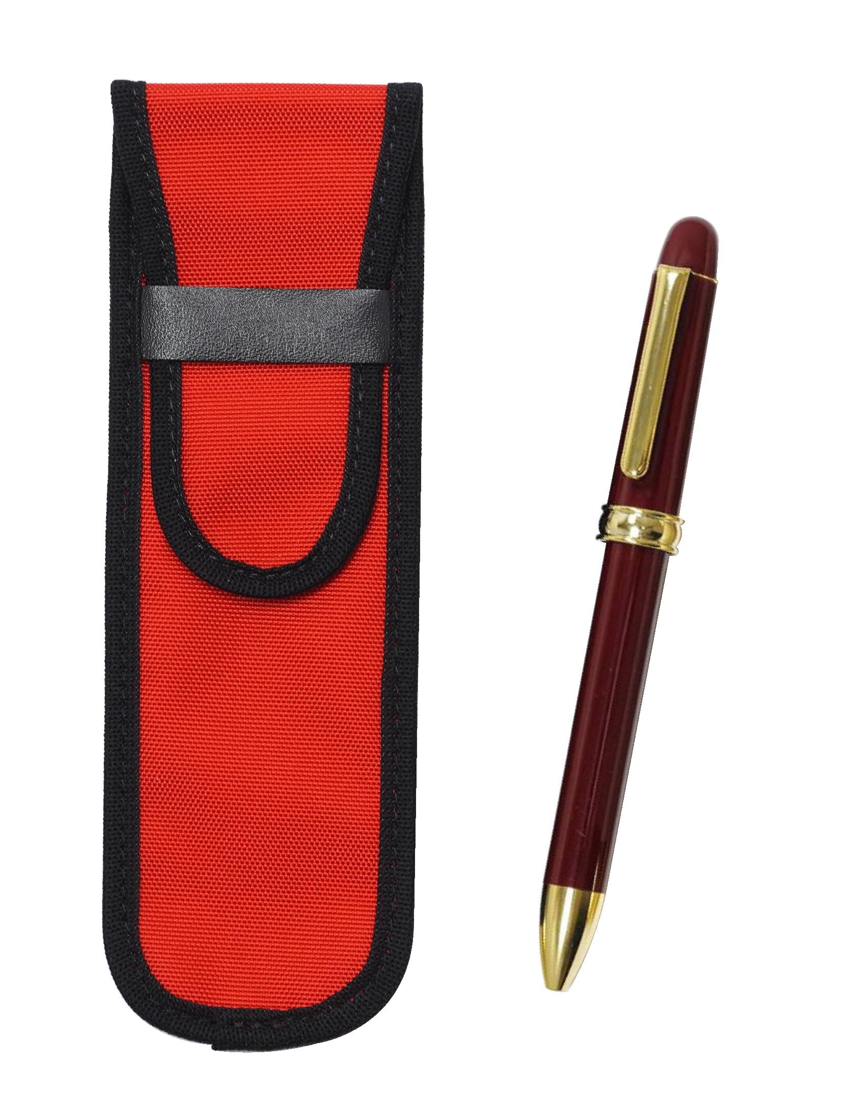

Takizawa Red Cloth Pencil Case with 2C600 Rotating Ballpoint Pen Set Two-Color (Red, 3-Pack) T23-NK02R-2C600-R-3
