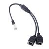 Ethernet-Splitter RJ45 1 Stecker auf 2 Buchsen Ethernet-Splitter-Adapterkabel für LAN-Ethernet-Verlängerungskabel 35 cm