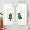 2 Stück, 2D-Ebene Druck Kreative Vorhänge Weihnachtsbäume Goldene Punkte (3) Vielseitiger Polyesterstoff (ohne Stange) Home Decor Ldeal