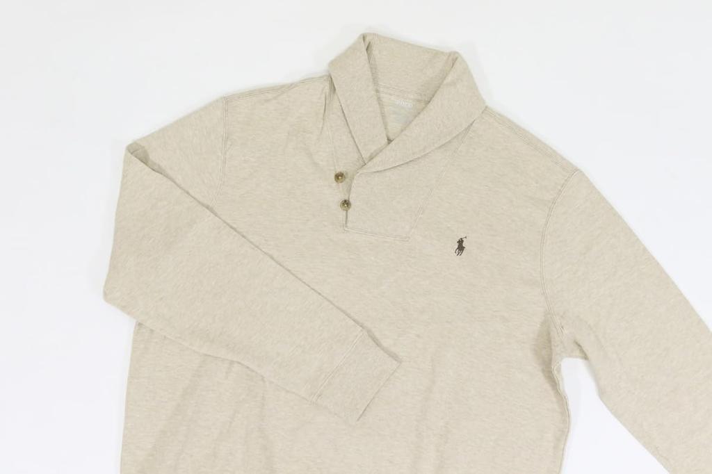 Polo Ralph Lauren Shawl Collar Jersey Size 01020134 Men's Sweatshirt, M, Tan, [Used]