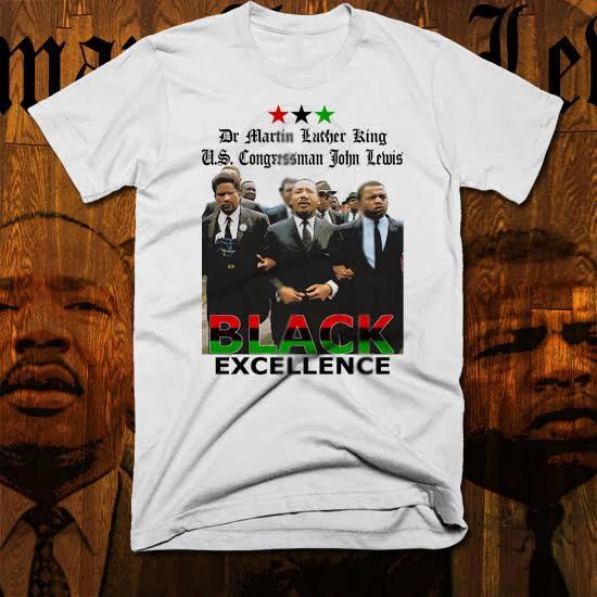 Black History Month T-Shirt Martin Luther King And John Lewis Selma March S