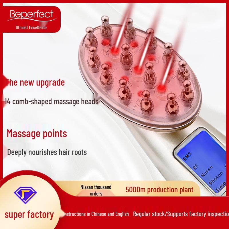 Red Light Electric Laser Massage Comb for Scalp Therapy and Hair Growth