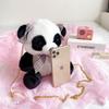 Panda Weicher Plüsch-Rucksack Für Damen Modisches Cartoon-Geschenk Für Teenager Und Studenten