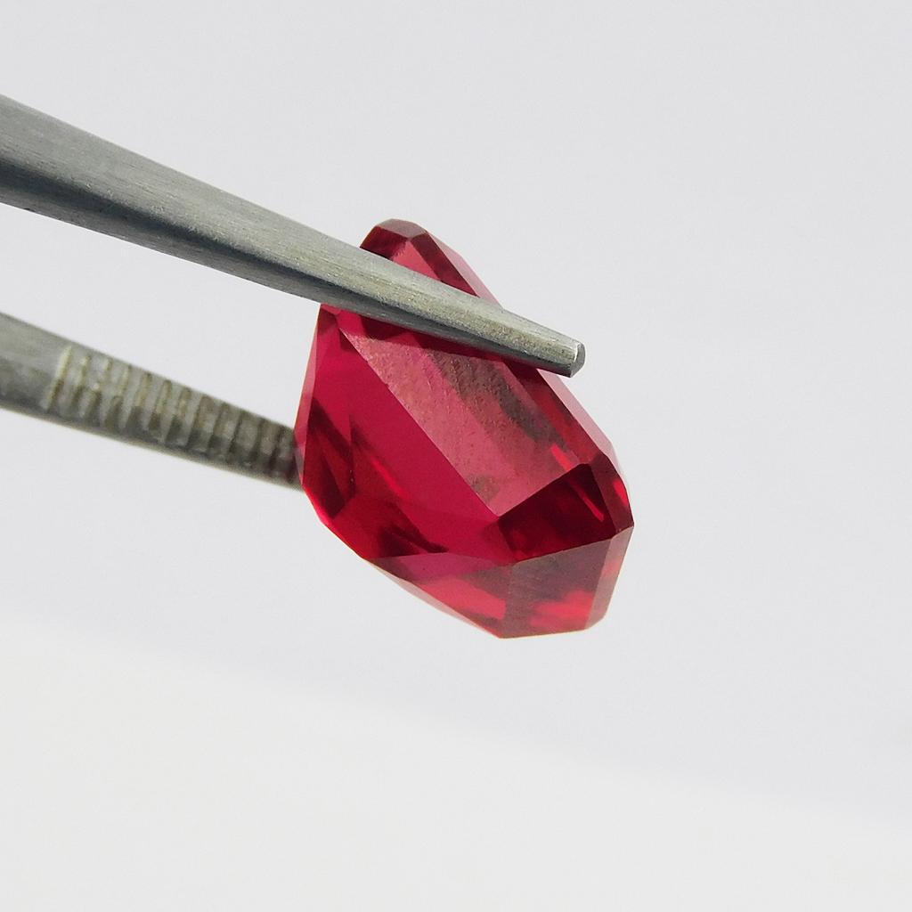 Natural Red Ruby Loose Gemstone 8.05 Ct Emerald Cut for Jewelry Making and Gem Collections