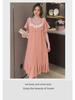 Women's Plus Size Cotton Short-Sleeve Nightdress - Sweet, Loose Fit, Summer Pajamas for Comfort Up To 200 Pounds