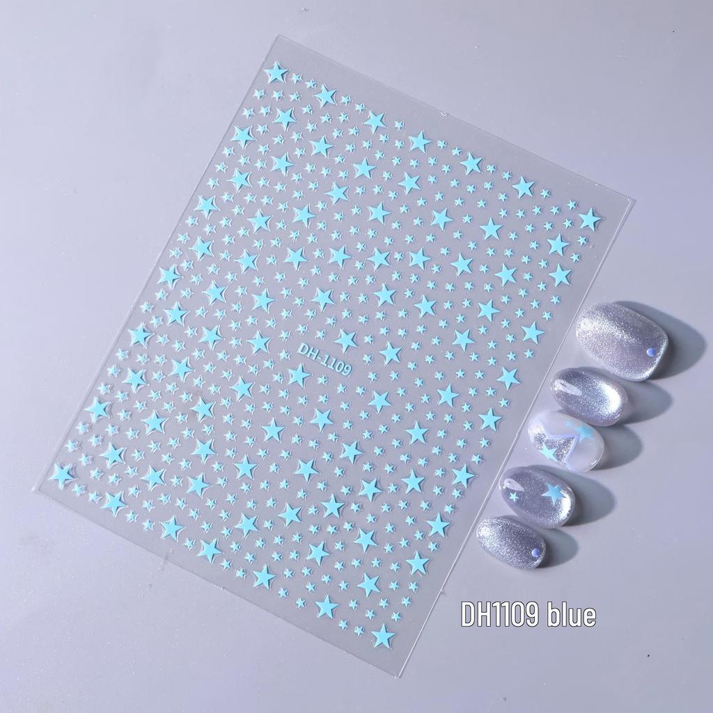 European and American Style 3D Five-Pointed Star Nail Art Stickers (Model DH-1109)