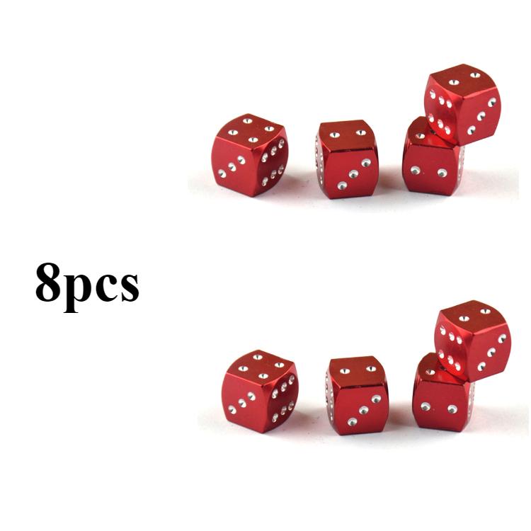 Aluminum Dice Tire Valve Caps Wheel Stem Tyre Tire Car Truck Motocycle Bike Dustproof Air Valve Dust Cap Cover Auto Accessoires
