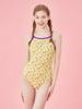 Tieseunain Tulip Blossom One-Piece Line Bag Yellow Swimsuit