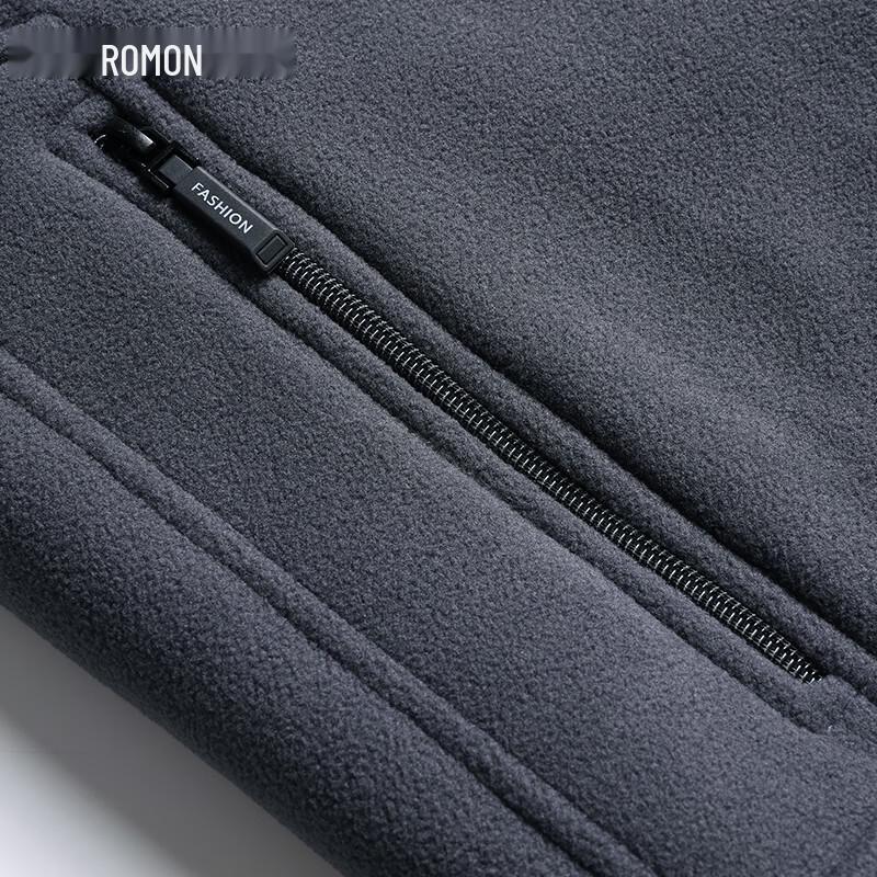 Luomeng Men's Stand Collar Fleece Vest