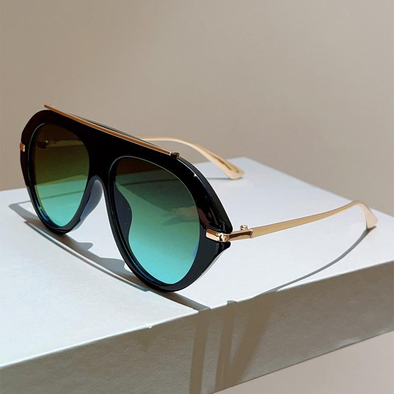 Fashion sunglasses women's high-end UV-proof toad glasses European and American new large-frame personalized sunglasses street shooting