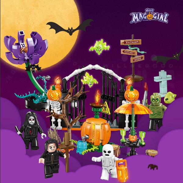 

[Сертификация KC] Wilbee Good Halloween, специальная распродажа, средняя распродажа, 4 комплекта мини-фигурок, совместимый с LEGO блок Minor Guards, разные цвета