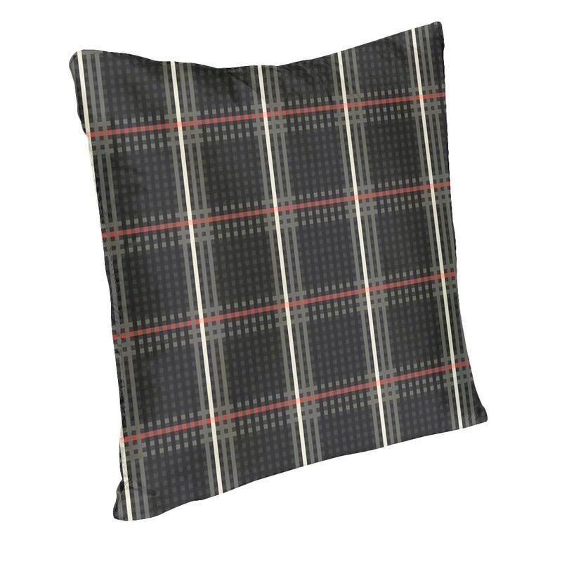 Federa per cuscino con motivo a quadri tartan Golf GTI Decorazione di lusso geometrica testurizzata Decorazione Cuscino Salotto Federa quadrata