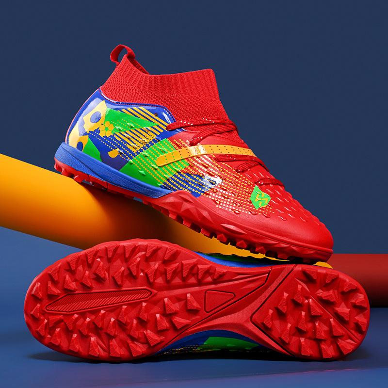 New football shoes sock mouth non-slip sports TF broken nails youth adult grass AG long nails training shoes