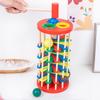 Colorful Wooden Knock Ball Ladder Toy for Early Childhood Hand-Eye Coordination and Development.