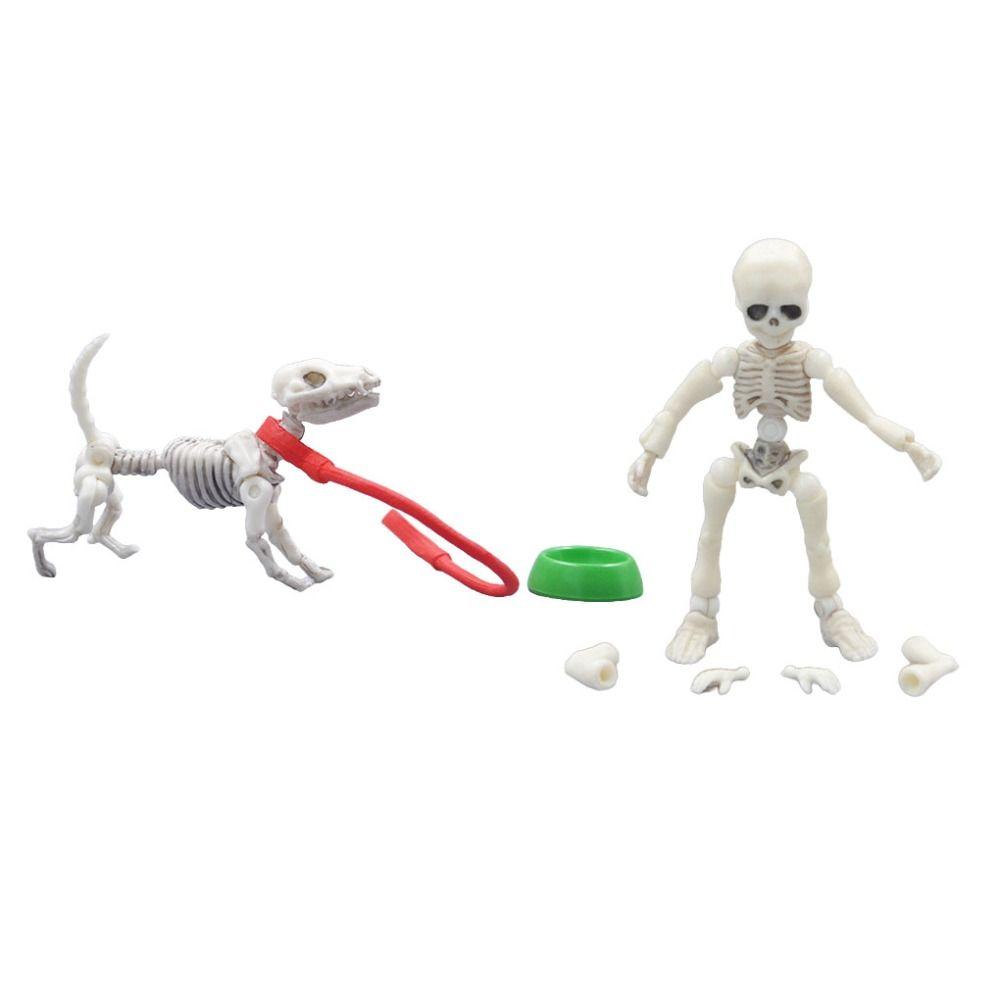 Movable Mr Bones Skeleton Play Scene Dollhouse Furniture Skeleton Human Model  Kids Toys