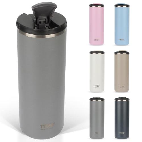 

TYESO Tumbler with Lid, Leak-Proof, Vacuum Insulated, Large Capacity, Stainless Steel Thermos, Water Bottle, Coffee Cup, Direct Drinking, Portable, Re
