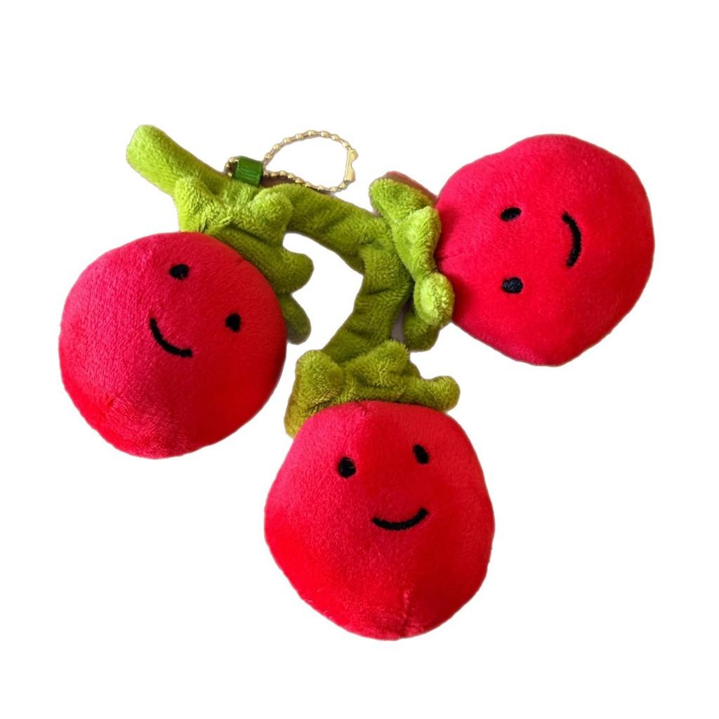Creative Fruit Plush Keychain With Tomato Design For Kids And Teens