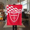 1Pc AC Monza Print Flannel Blanket High Quality Warm Comfortable Cover for All Seasons Perfect for Gifts Home Decor