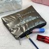 Portable Shiny Fluffy Makeup Bag Large Capacity Zipper Pouch Cosmetic Bag Quilted Puffer Toiletries Skincare Storage Bag Travel
