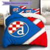 GNK Dinamo Zagreb Football Club Pattern Bedding Quilt Set Home Decoration Gift (1 * Duvet Cover + 2 * Pillowcase Without Core)