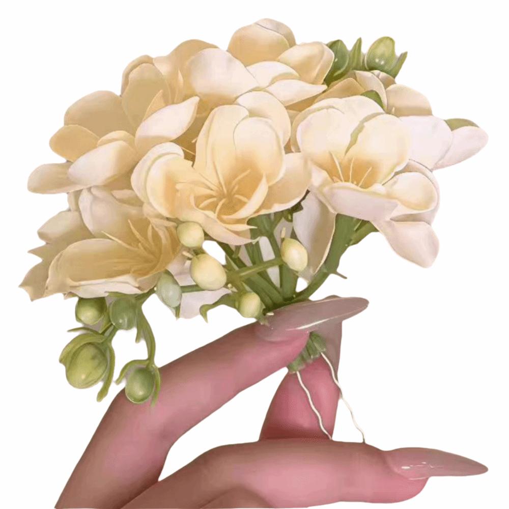 U Shaped Jasmine Hairpin Floral Design Bridal Hair Accessories  Updo Hairstyles жёлтый