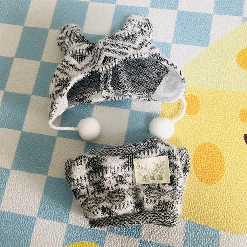 בגדי בובת קטיפה ויניל חמודה 17 ס"מ קופסה עיוורת - תליון LaBuBu שמלת אביזרים