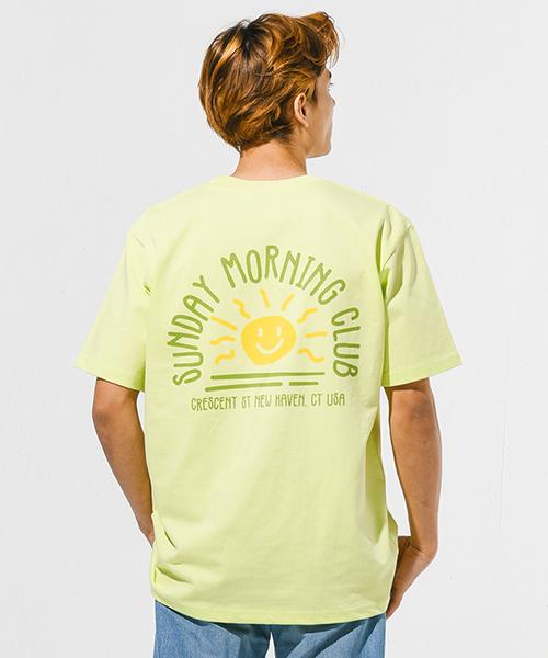 Tantan Sunday Club T-Shirt (Heavy Line) - Sunday Lime Neon Green/M