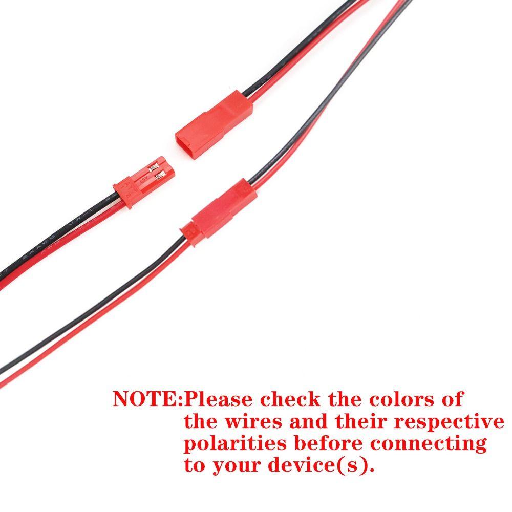 10Pairs 2 Pin JST JST Connector Cable 22AWG Copper Electrical Connector  LED Light