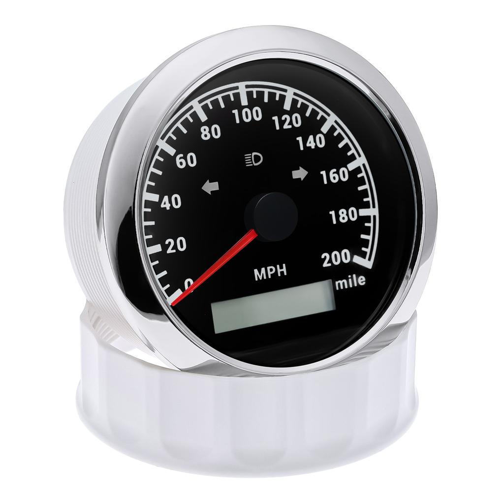 85mm GPS Speedometer Waterproof Anti-fogging LCD Display Speed Gauge Less Power Consumption Longer Life Car Boat Speedometer