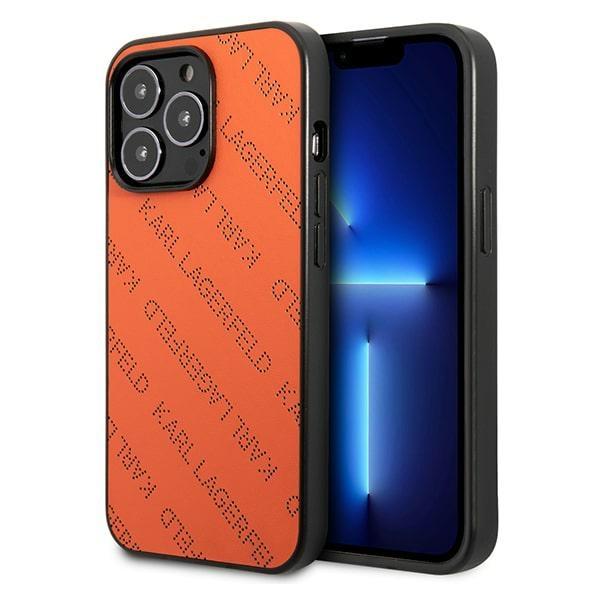 Karl Lagerfeld Klhcp13Lptlo Iphone 13Pro / 13 6,1 Hardcase Pomarańczowy/Orange Perforated Allover