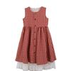 Girls' Plaid Lace Sleeveless A-line Dress
