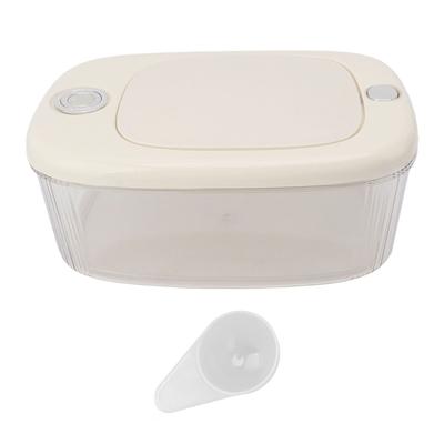 Rice Storage Container PE Transparent Sealed Grain Bucket Dog Food Dispenser Bin with Lid for Kitchen