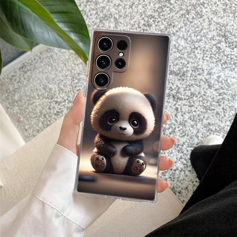 S25FE Case For Samsung Galaxy S26 S25 S24 S23 Ultra S20 S21 FE S22 Plus S26 Ultra Phone Cover Duck Dog Frog Tiger Monkey Cartoon