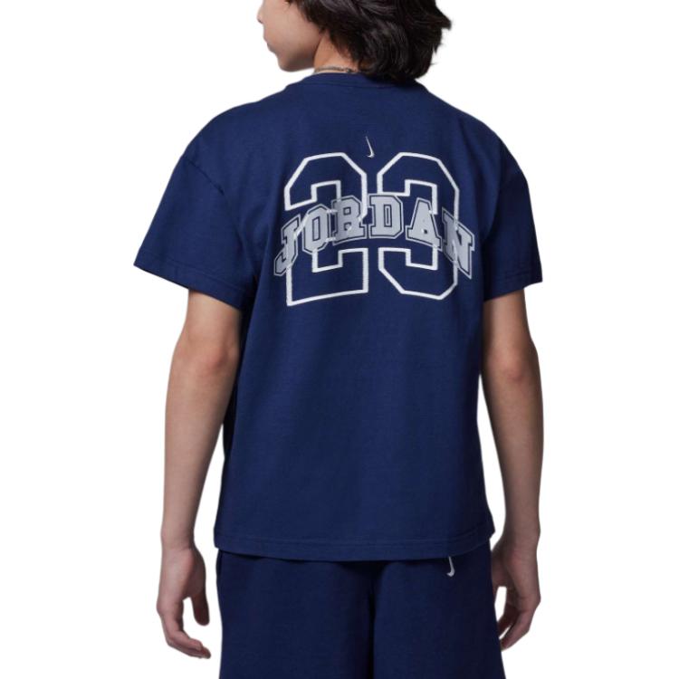 Jordan MVP23 T-Shirt Soft Comfortable Skin-Friendly Versatile Short Sleeve Men Tops Deep-Navy II3091-410