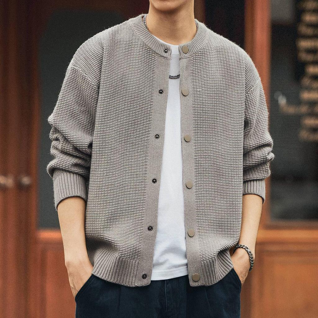 Luxury Men's Old Money Style Knit Cardigan for Autumn 2025