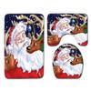 Christmas Home Shower Curtain Polyester Cloth Four-Piece Toilet Floor Mat Bathroom Non-Slip Door Mat Bedroom Carpet