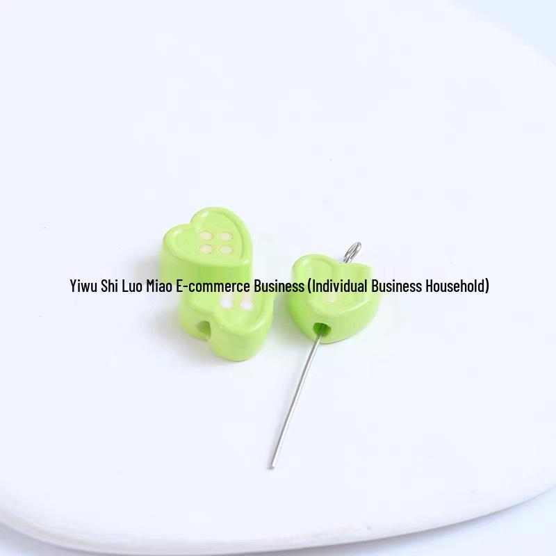 Acrylic Heart Dripping Oil Beads - DIY Jewelry Accessories