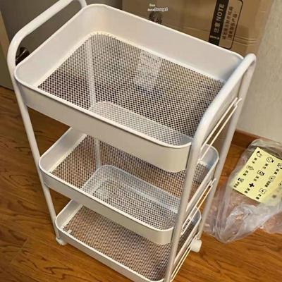Multi-Layer Mobile Storage Rack for Kitchen, Bathroom, or Bedroom