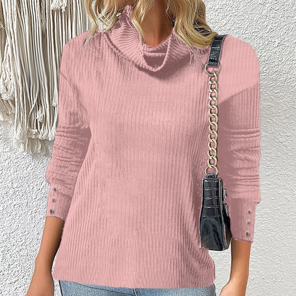 Fashion Womens  And Winter Loose Round Neck Long Sleeve Leopard Striped Stitching Of Cuffs Top