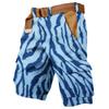 Men's Casual Cargo Shorts with Multiple Pockets, Leopard Print, Lightweight, Belt Not Included